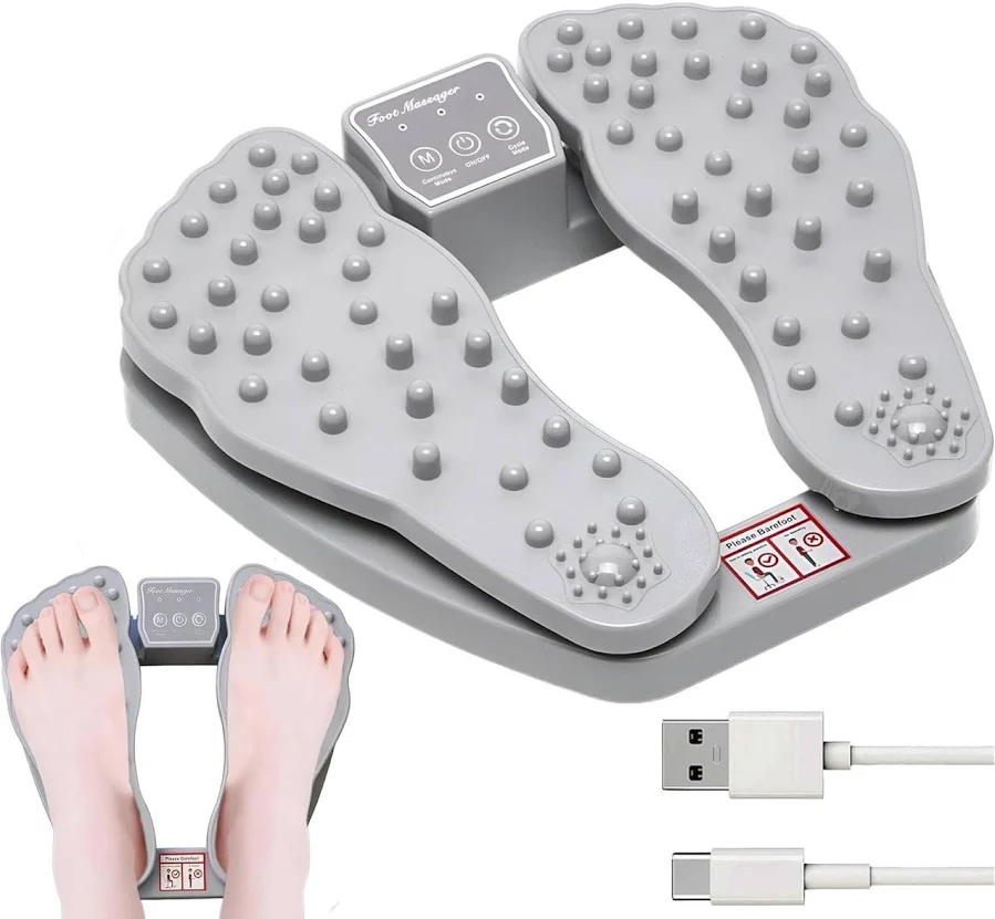 Wooden sandals with smooth massage stones